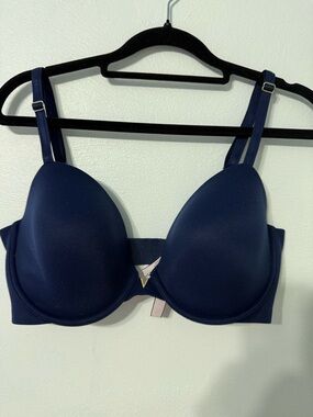 Victoria's Secret Lined Demi Navy Padded T-Shirt Bra